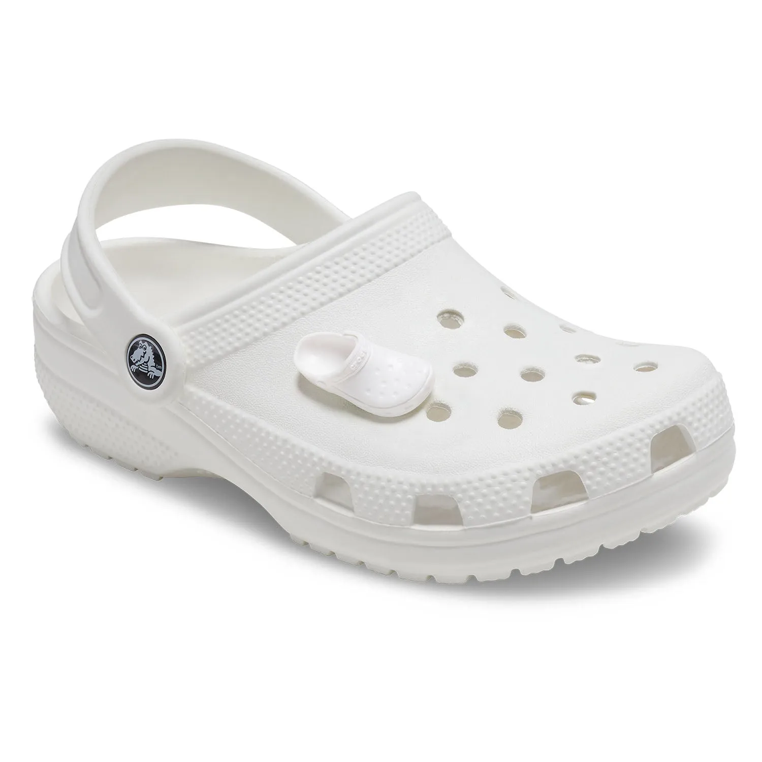 3D White Classic Clog  Jibbitz