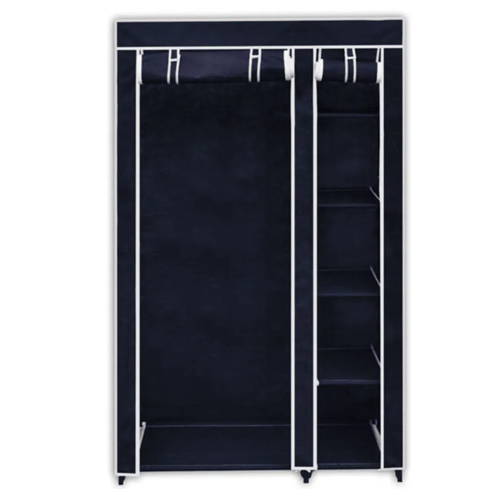 5 Shelves Brand New Easy to assemble Portable Wardrobe - navy