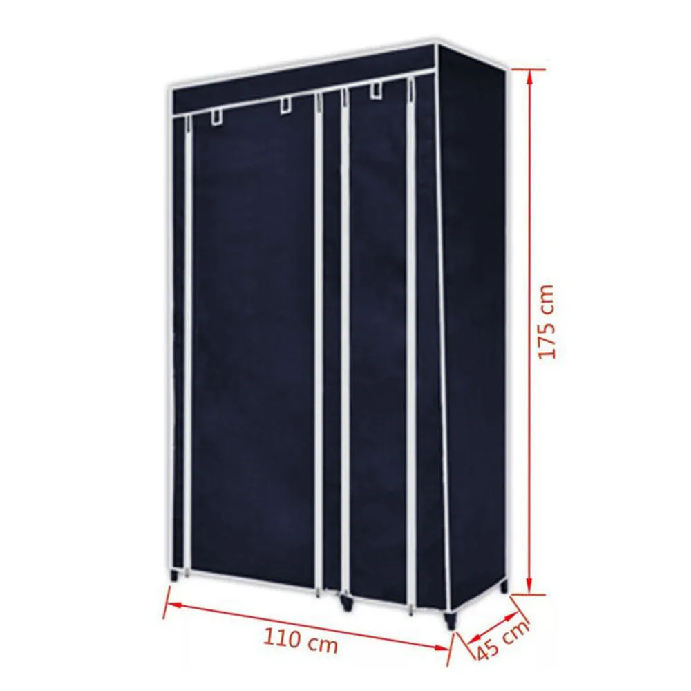 5 Shelves Brand New Easy to assemble Portable Wardrobe - navy