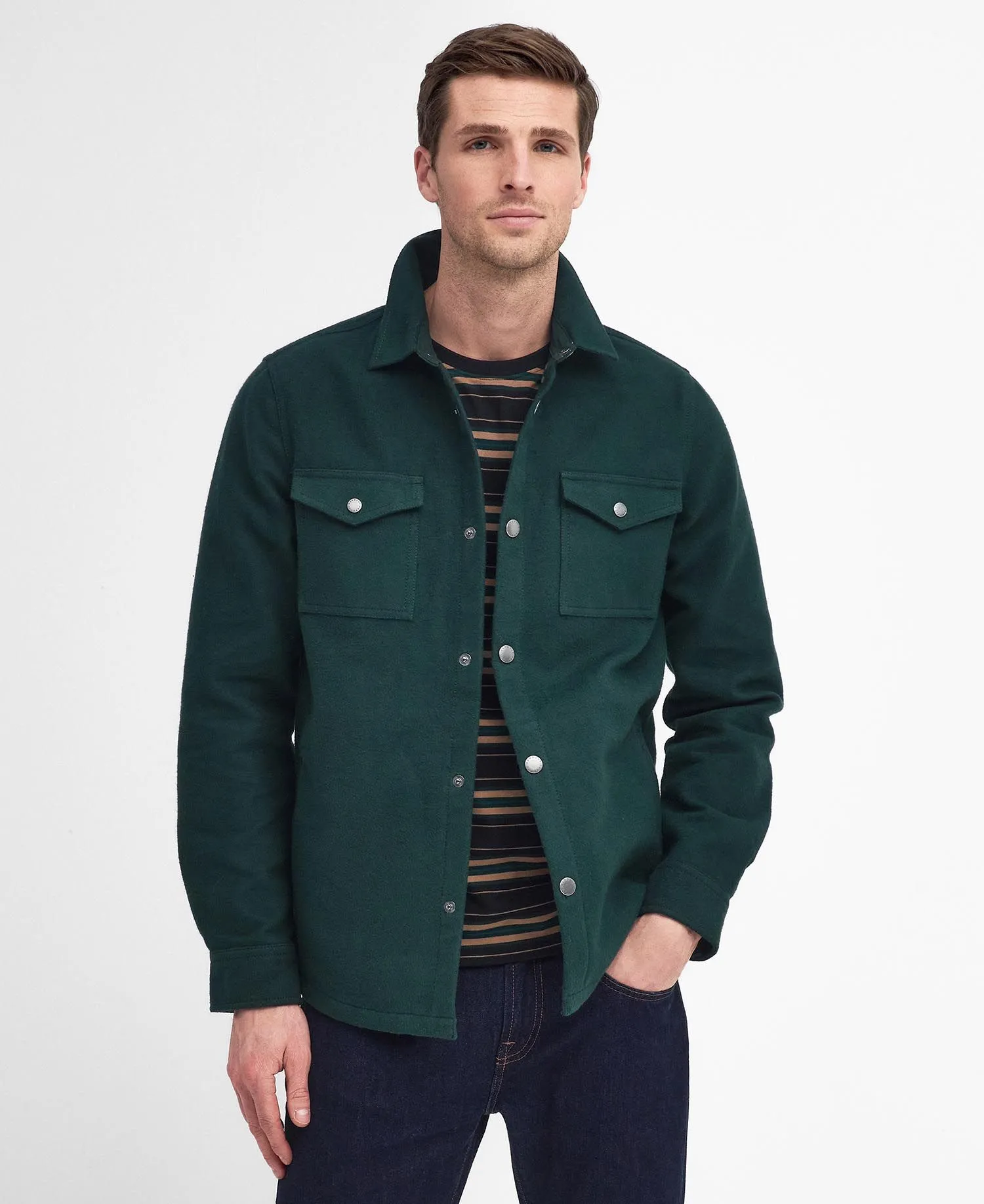 Barbour Carrbridge Tailored Overshirt - Seaweed