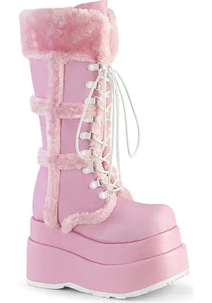 BEAR-202 [Baby Pink Vegan Leather] | PLATFORM BOOTS [PREORDER]