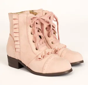 Blush Velvet Boot