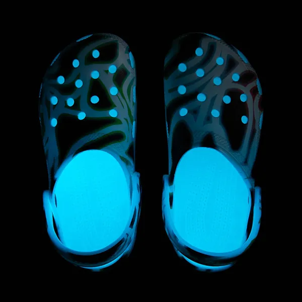 Classic glow-in-the-dark Crocs clogs, multicolor