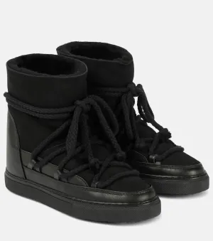 Classic sneaker Inuikii leather ankle boots, black