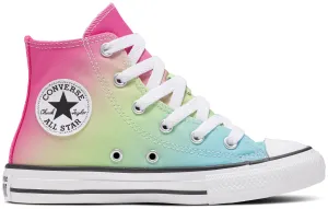 Converse Kids Chuck Taylor All Star Hi Top Bright Ombre Triple Cyan/Chaos Fuchsia