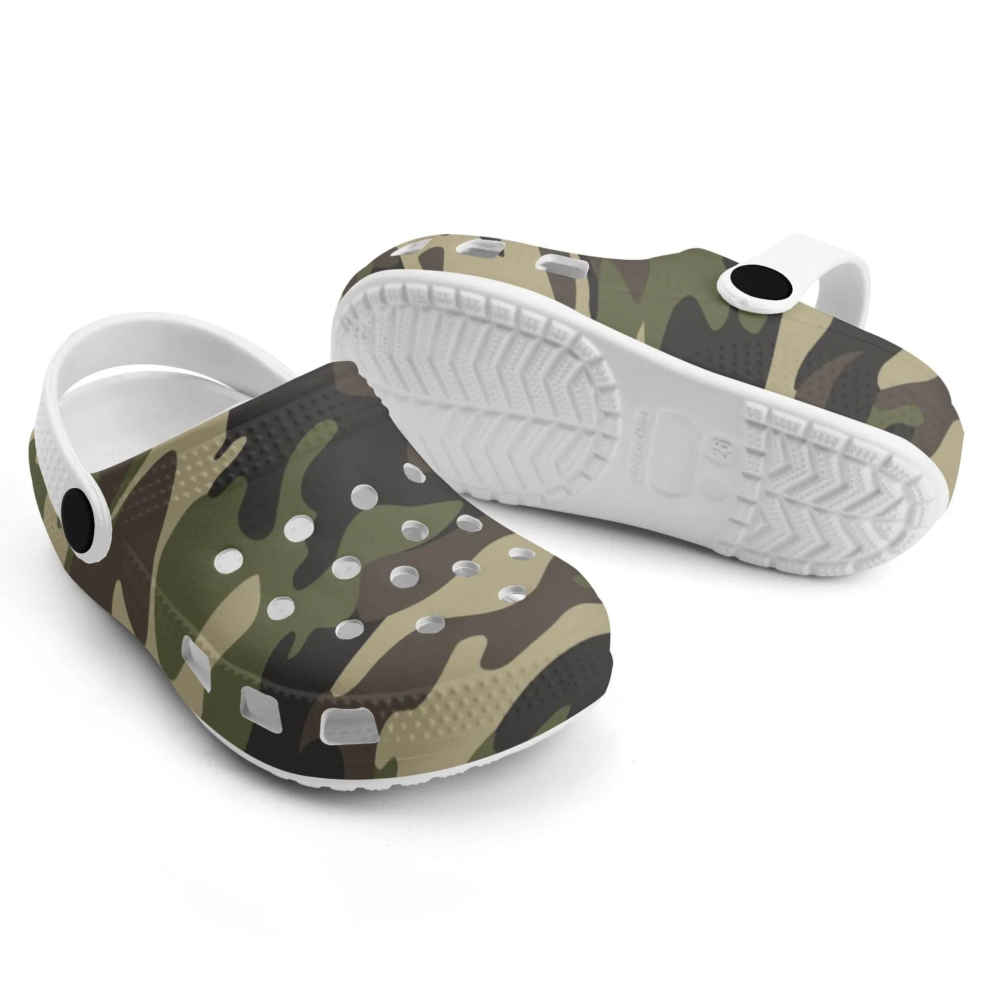 Kids Camouflage Classic Clogs