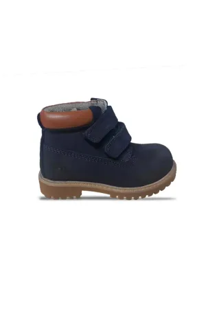 Lumberjack Girl's Navy Blue Kids Leather Boots