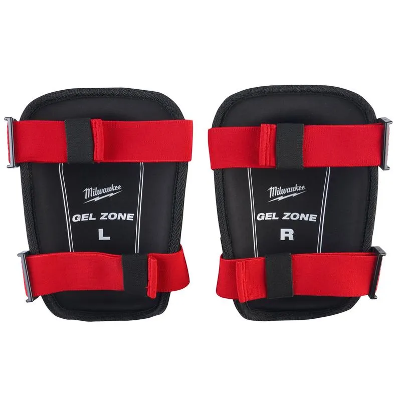 Milwaukee 7.5 in. L X 7.5 in. W Nylon Hard Cap Gel Knee Pads Black/Red One Size Fits Most